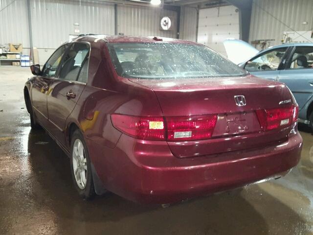 1HGCM66545A079442 - 2005 HONDA ACCORD EX MAROON photo 3