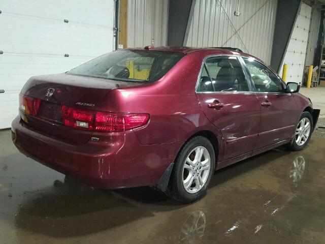 1HGCM66545A079442 - 2005 HONDA ACCORD EX MAROON photo 4