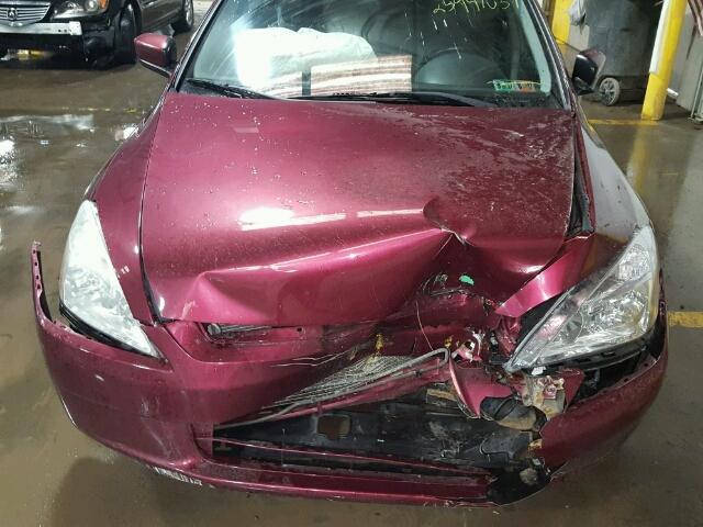 1HGCM66545A079442 - 2005 HONDA ACCORD EX MAROON photo 7