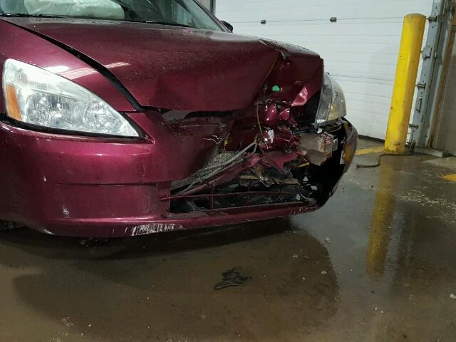 1HGCM66545A079442 - 2005 HONDA ACCORD EX MAROON photo 9