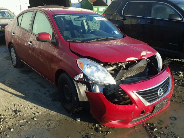 3N1CN7AP0EK447112 - 2014 NISSAN VERSA S RED photo 1