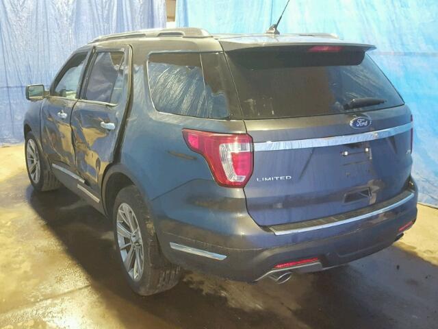 1FM5K8F84JGB91390 - 2018 FORD EXPLORER L CHARCOAL photo 3