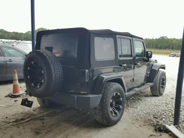 1J4GA59117L172111 - 2007 JEEP WRANGLER S BLACK photo 4