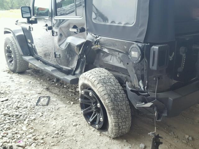 1J4GA59117L172111 - 2007 JEEP WRANGLER S BLACK photo 9