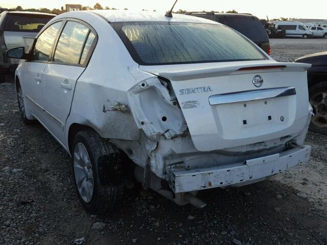 3N1AB6AP3CL682248 - 2012 NISSAN SENTRA 2.0 WHITE photo 3