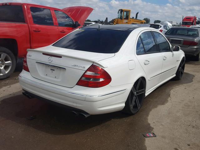 WDBUF76J14A473784 - 2004 MERCEDES-BENZ E 55 AMG WHITE photo 4