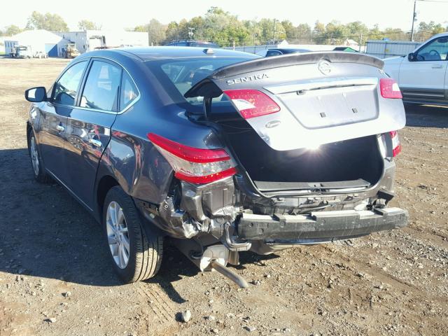 3N1AB7APXFY381781 - 2015 NISSAN SENTRA S GRAY photo 3