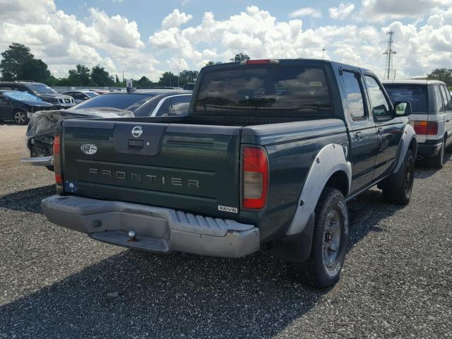 1N6ED27T42C381081 - 2002 NISSAN FRONTIER C GREEN photo 4