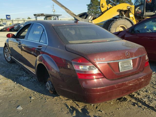 WDDNG71X77A098315 - 2007 MERCEDES-BENZ S MAROON photo 3