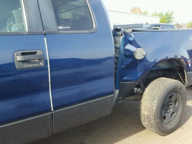 1FTPX14528FA93795 - 2008 FORD F150 BLUE photo 9