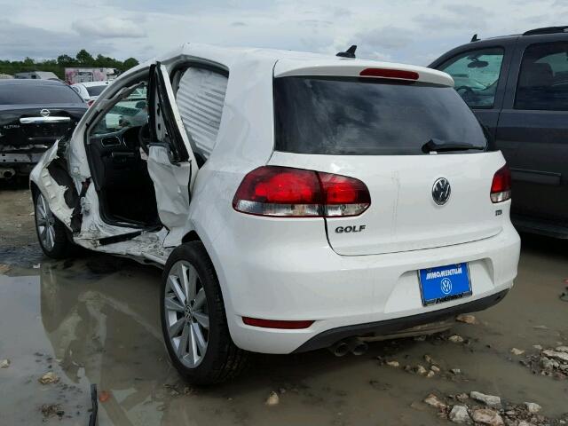 WVWDM7AJ1CW236678 - 2012 VOLKSWAGEN GOLF WHITE photo 3