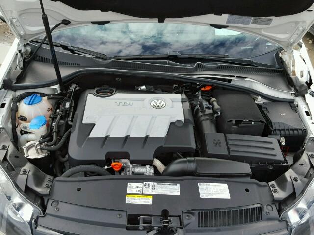 WVWDM7AJ1CW236678 - 2012 VOLKSWAGEN GOLF WHITE photo 7