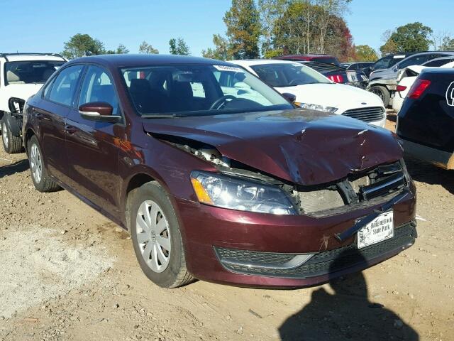 1VWAP7A3XDC125316 - 2013 VOLKSWAGEN PASSAT S მუქწითელი ფოტო 1