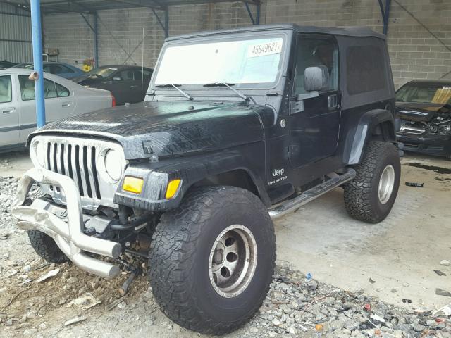 1J4FA44S25P318611 - 2005 JEEP WRANGLER / BLACK photo 2