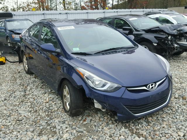 5NPDH4AE8EH537723 - 2014 HYUNDAI ELANTRA SE BLUE photo 1