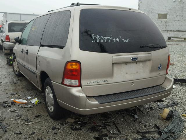 2FMZA51463BA03308 - 2003 FORD WINDSTAR L TAN photo 3