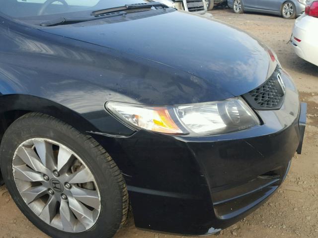 2HGFG1B89AH532215 - 2010 HONDA CIVIC EX BLACK photo 9