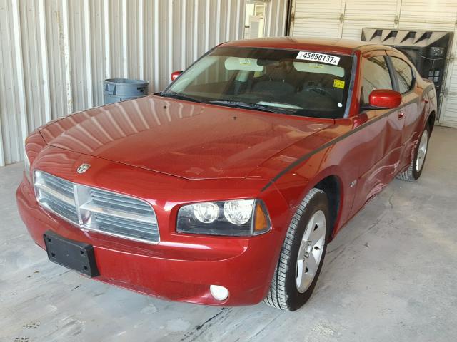 2B3CA3CV7AH183527 - 2010 DODGE CHARGER SX RED photo 2