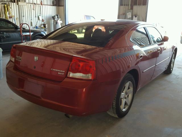 2B3CA3CV7AH183527 - 2010 DODGE CHARGER SX RED photo 4