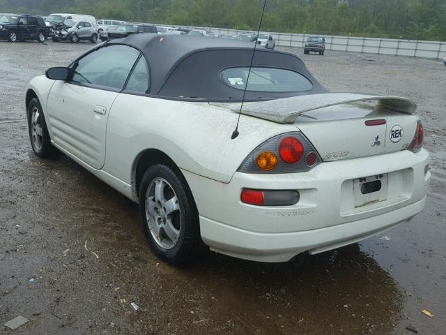 4A3AE45G03E203686 - 2003 MITSUBISHI ECLIPSE SP WHITE photo 3