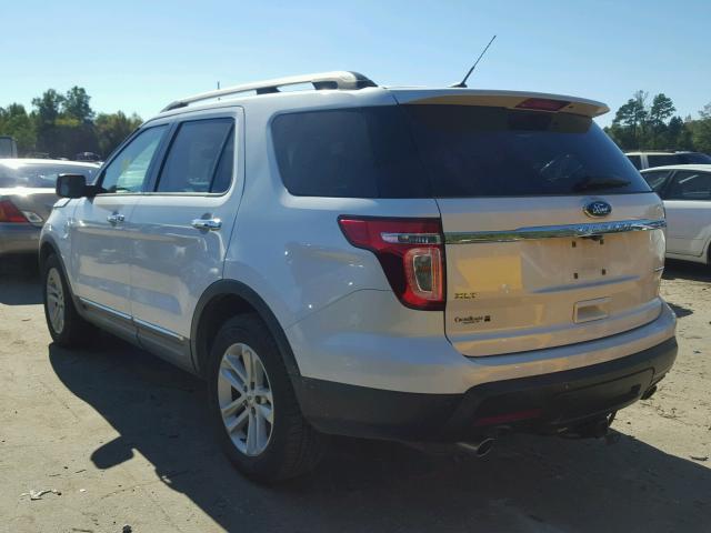 1FM5K7D89DGA86667 - 2013 FORD EXPLORER X WHITE photo 3