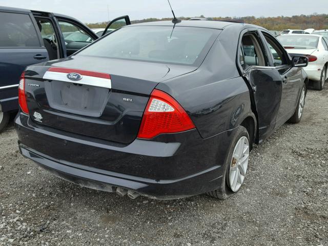 3FAHP0JA1CR411309 - 2012 FORD FUSION SEL BLACK photo 4