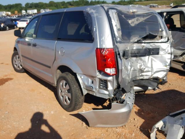 2C4RDGAG3CR385953 - 2012 DODGE RAM VAN SILVER photo 3