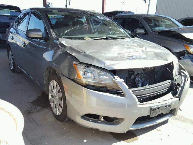 3N1AB7AP8DL722850 - 2013 NISSAN SENTRA S GRAY photo 1