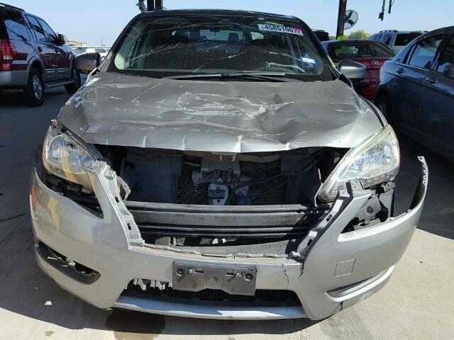 3N1AB7AP8DL722850 - 2013 NISSAN SENTRA S GRAY photo 9