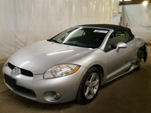 4A3AL25F37E073538 - 2007 MITSUBISHI ECLIPSE SP SILVER photo 2