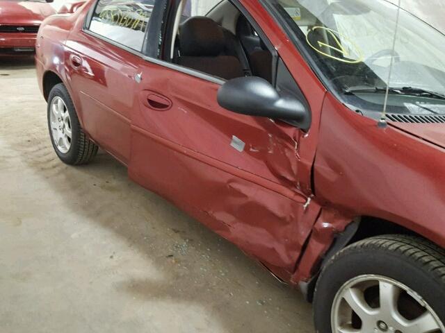 1B3ES56C25D257502 - 2005 DODGE NEON SXT RED photo 9