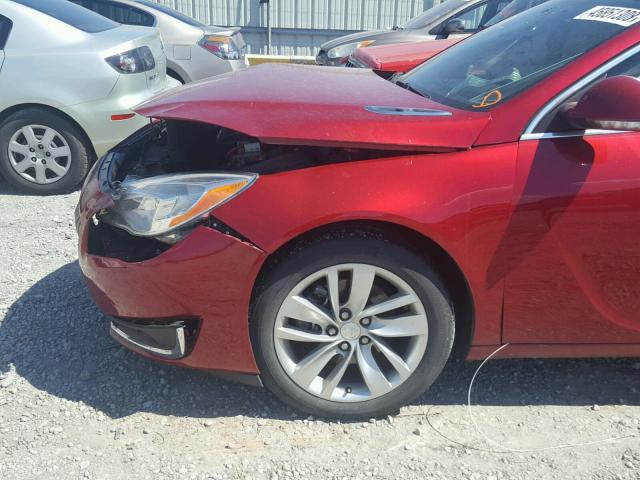 2G4GK5EX8E9237274 - 2014 BUICK REGAL RED photo 9