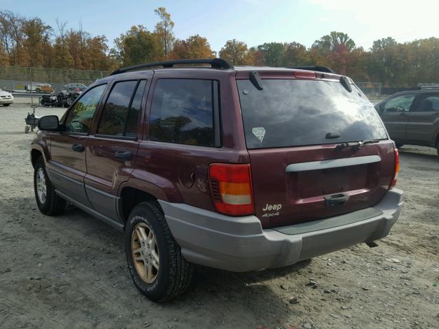 1J4GW48S03C516737 - 2003 JEEP GRAND CHER MAROON photo 3