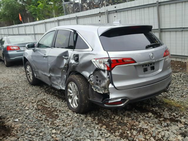 5J8TB4H3XJL018181 - 2018 ACURA RDX BASE SILVER photo 3