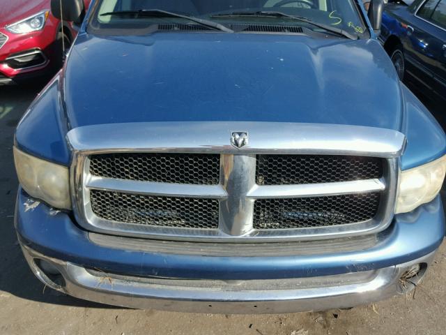 1D7HA18D73J648243 - 2003 DODGE RAM 1500 S BLUE photo 7