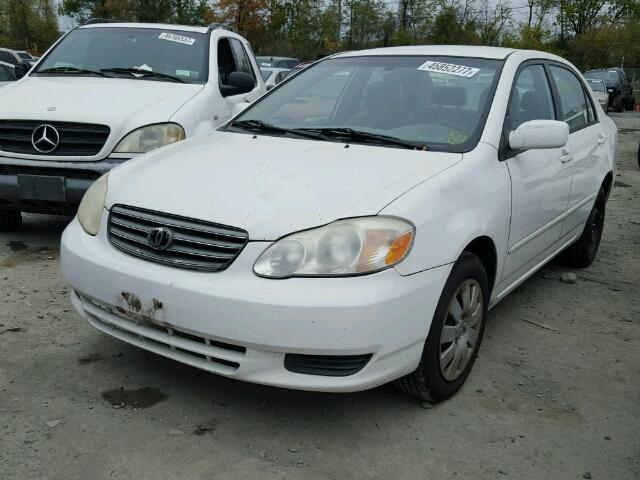 2T1BR32E13C036038 - 2003 TOYOTA COROLLA CE WHITE photo 2