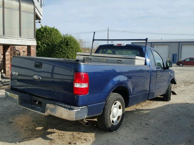 1FTRF12238KD45341 - 2008 FORD F150 BLUE photo 4