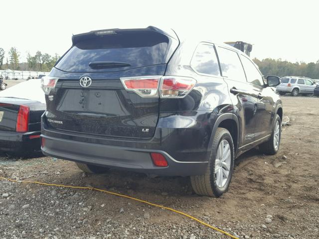 5TDZKRFH8FS116149 - 2015 TOYOTA HIGHLANDER BLACK photo 4