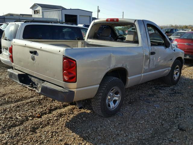 1D7HA16K78J223713 - 2008 DODGE RAM 1500 S GRAY photo 4