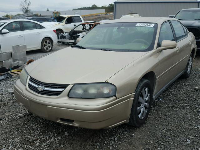 2G1WF52E259113114 - 2005 CHEVROLET IMPALA GOLD photo 2