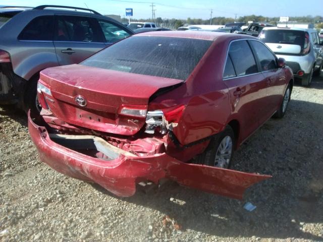 4T1BF1FK6CU529533 - 2012 TOYOTA CAMRY BASE RED photo 4