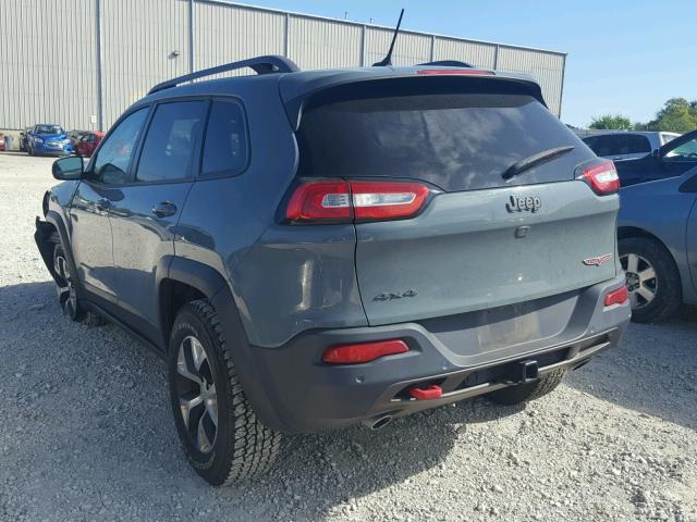 1C4PJMBS5FW651972 - 2015 JEEP CHEROKEE T GRAY photo 3