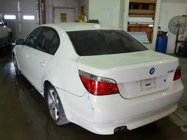 WBANE73547CM53535 - 2007 BMW 530 I WHITE photo 3