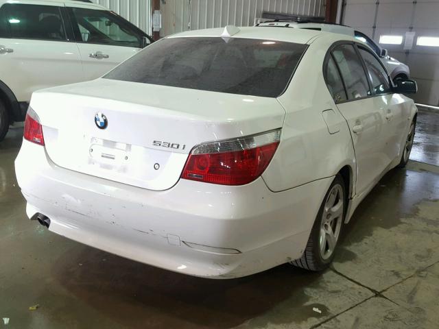 WBANE73547CM53535 - 2007 BMW 530 I WHITE photo 4