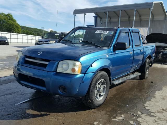 1N6ED27T24C437666 - 2004 NISSAN FRONTIER C BLUE photo 2