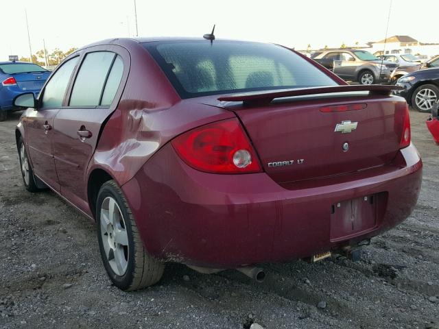 1G1AT58H597280935 - 2009 CHEVROLET COBALT LT RED photo 3