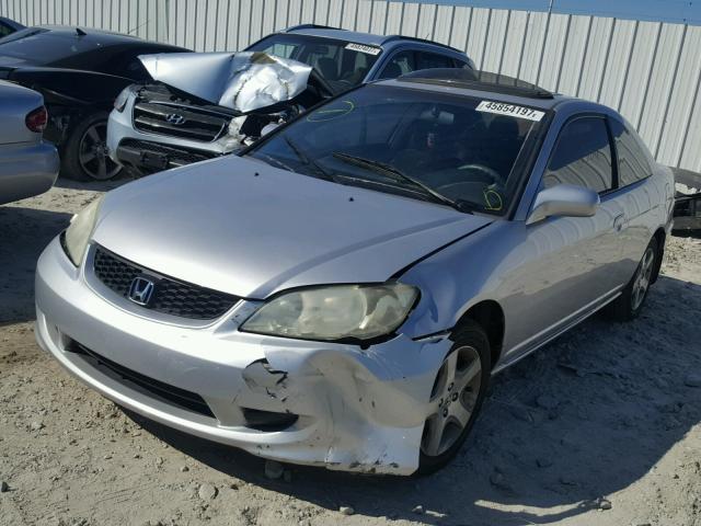 1HGEM229X5L046380 - 2005 HONDA CIVIC EX SILVER photo 2