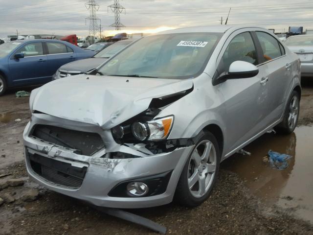 1G1JE5SB5E4203802 - 2014 CHEVROLET SONIC LTZ SILVER photo 2