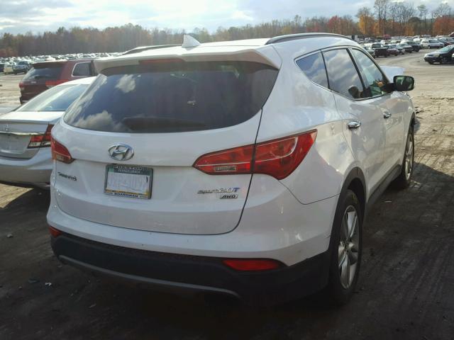 5XYZUDLA5EG200526 - 2014 HYUNDAI SANTA FE S WHITE photo 4