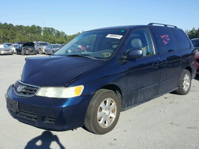 5FNRL18994B080882 - 2004 HONDA ODYSSEY EX BLUE photo 2